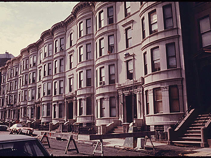 Row houses in Brooklyn.