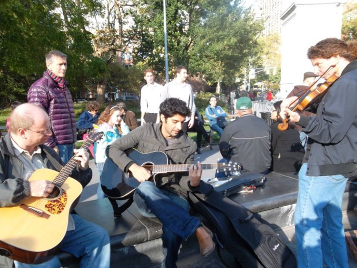 Nick Ganju, one of the founders of the online medical care scheduling service ZocDoc, plays music in parks and sometimes gets mistaken for a panhandler.