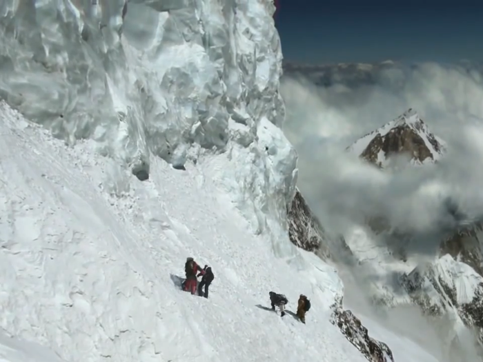 Meanwhile, most climbers in the Bottleneck were already on the move again. As it