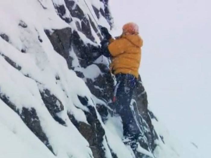 The falling ice sliced through the fixed ropes that were needed to get back down the mountain.