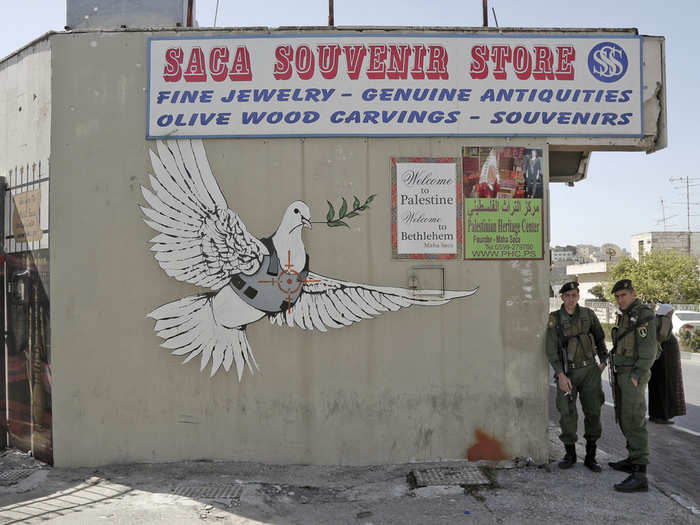 This dove was part of an installation known as "Santa