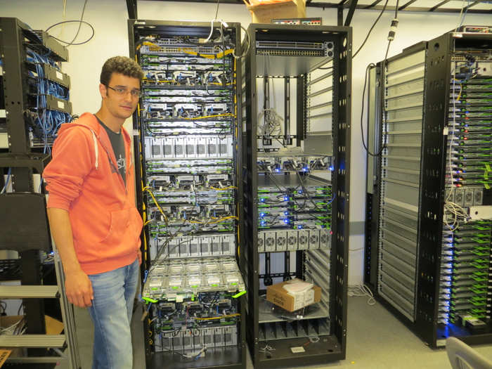 The Knox hard drives and the Winterfell servers slide into fancy racks, also invented by Facebook, that are over 6-feet tall.