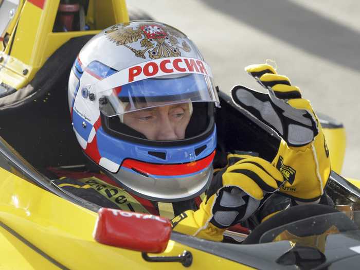 Putin likes speed; In 2010 he took a test drive of a Renault Formula One car a racing track in Leningrad. He reached the maximum speed of 240 km per hour.