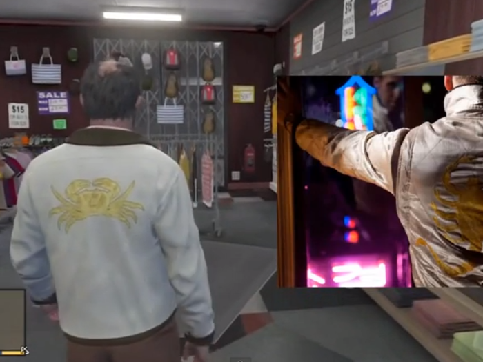 19. There are a bunch of custom clothes you can buy in the game for your player. Among them is a nod to Ryan Gosling