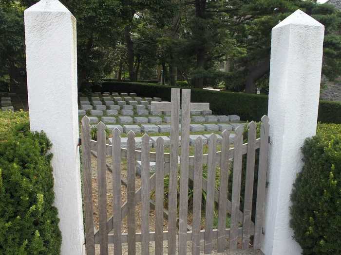 On our tour, we passed by a cemetery. According to Fordham legend, there aren