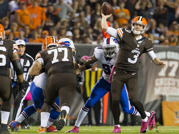 29. Brandon Weeden, Cleveland Browns (previously 31st)