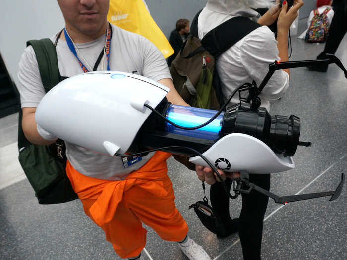 The cake is a lie! An actual ASHPD (Aperture Science Handheld Portal Device) from "Portal."