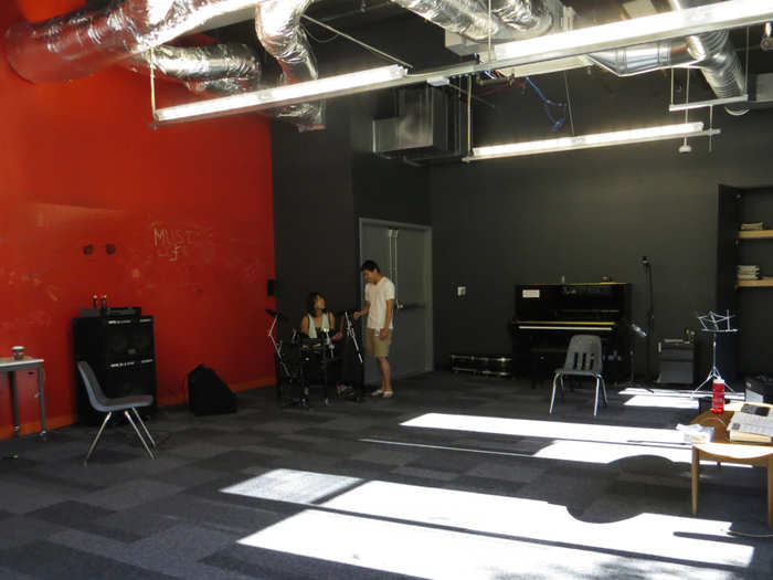 ... a music studio to play and take lessons ...