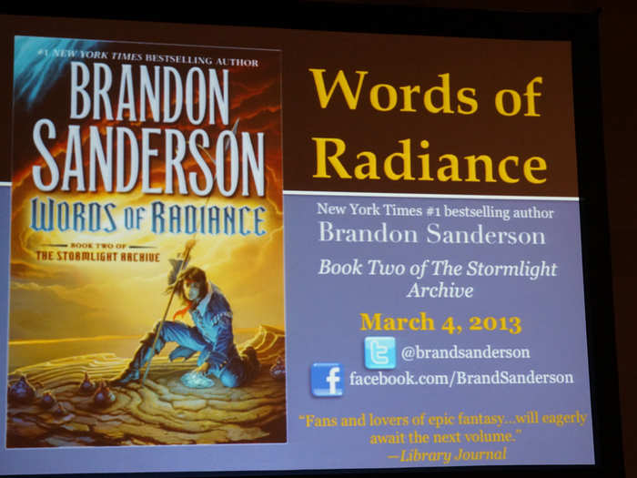 "Words Of Radiance (The Stormlight Archive)" by Brandon Sanderson (March 4, 2014)