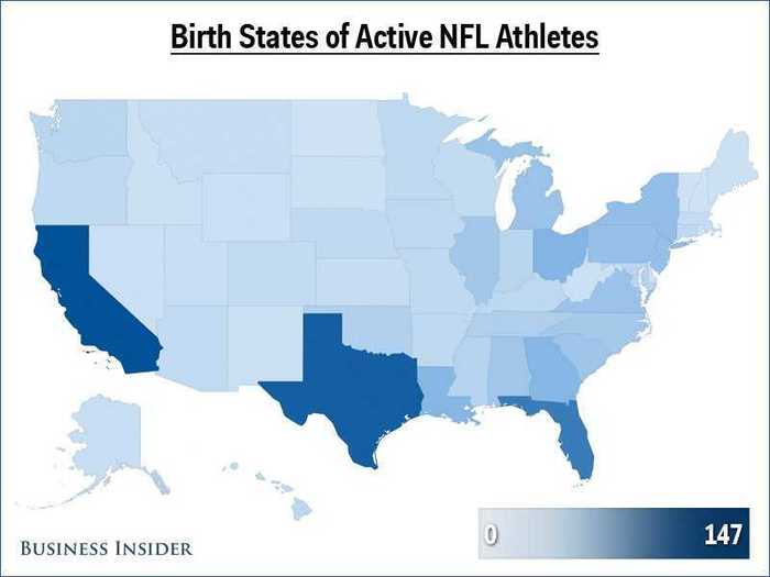 Now check out these maps that show which states are the best at producing professional athletes.