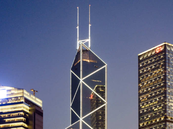 Bank of China Tower, Hong Kong — Architects: M Pei & Partners Sherman, Kung & Associates Architects Limited.