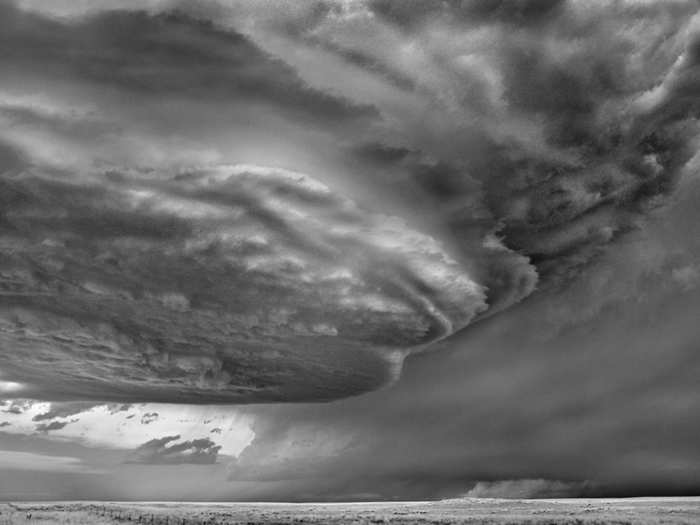 Storms can change form fast. With the right wind conditions, they become what storm chasers call a "mothership," which is marked by its distinct structure and appearance of floating.