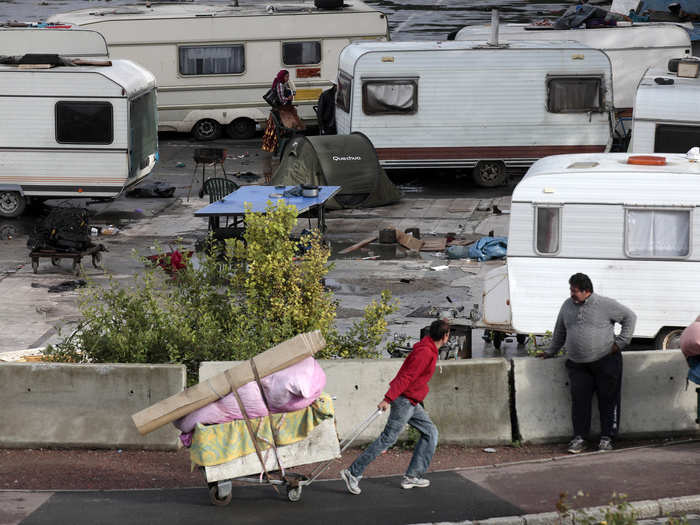 Roma typically set up illegal camps on the outskirts of towns. In recent years, France has been active at evicting Roma from these camps.