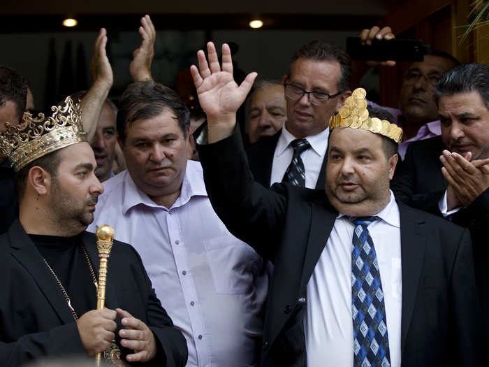 This is the new International King of the Gypsies, Dorin Cioaba (right). He inherited the title from his father Florin, who died this past August.