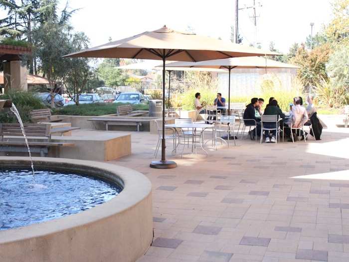 We ate outside in the little courtyard.