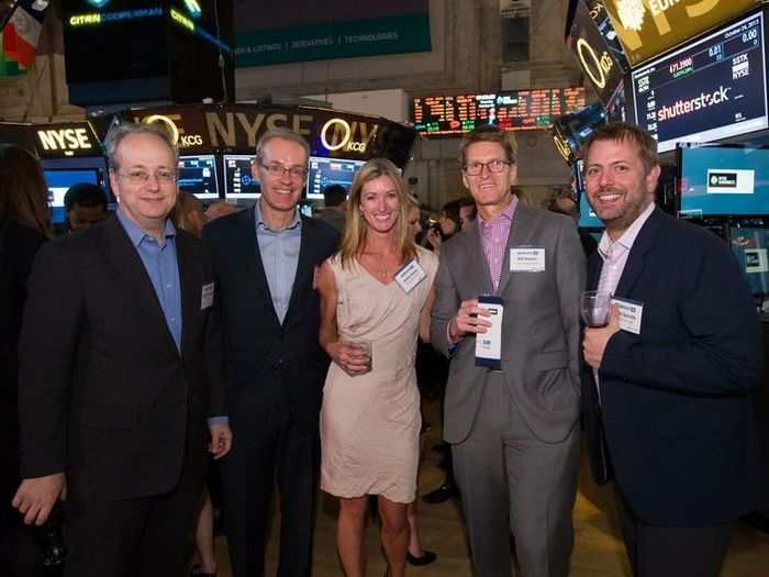 Investor Gordan Crovitz, Business Insider chairman Kevin Ryan, Business Insider SVP Emily Allen, Jones Lang LaSalle Executive VP Bill Peters and Business Insider CRO Peter Spande smiled for the camera.