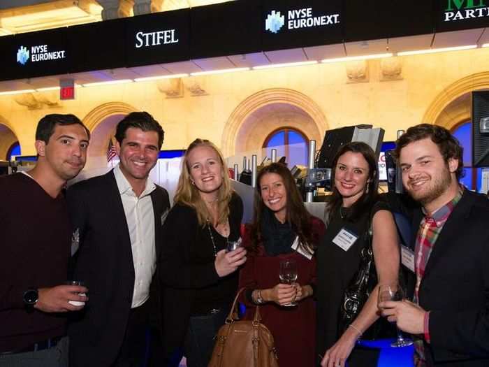 Smiles all around. Early Business Insider employee and senior strategic account director Danielle Lacombe is on the far right with Valleywag