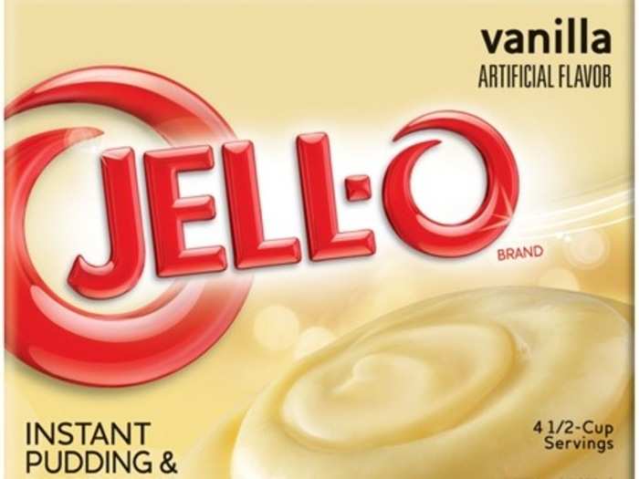 Jell-O Instant Pudding Mix (vanilla, chocolate, lemon, pistachio, and banana creme)