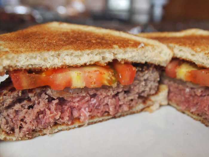 CONNECTICUT: This state is known for its non-traditional hamburgers, which are served on white toast with a choice of onion, tomato, or cheese, but no condiments. Try one at Louis