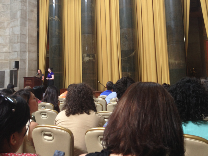 The information session took place in a giant round room in the middle of Low. The ornate interior mirrored the building