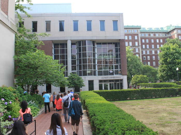 Our last stop was outside of Lerner Hall, Columbia