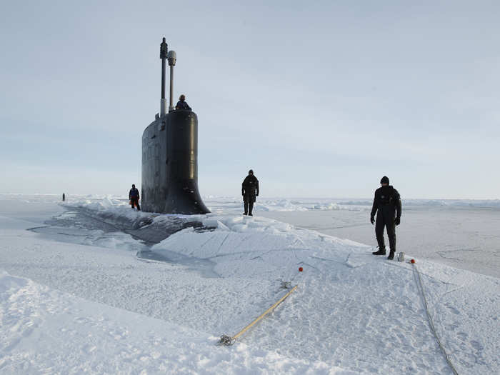 Meaning they can travel anywhere in the world. This photo was taken on a mission to the Arctic.