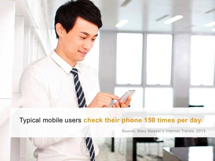 We check our phones every 9.6 minutes (in a 24-hour day).