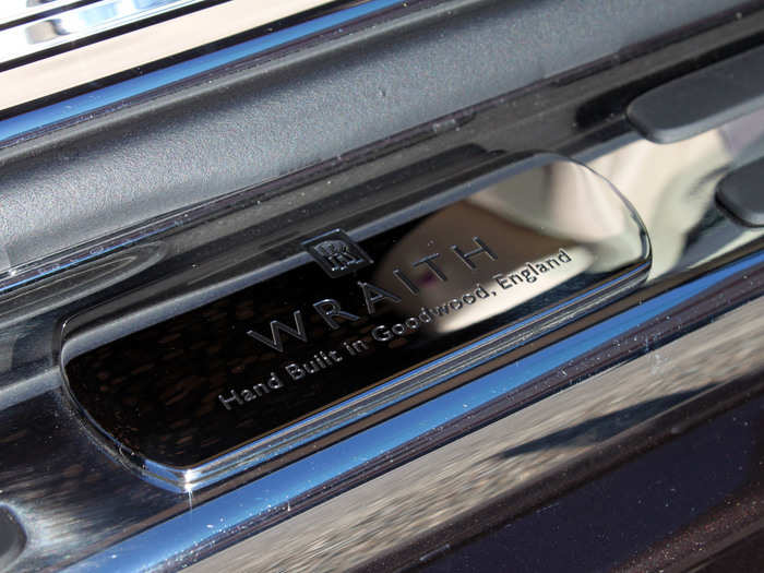 The stainless steel treadplates remind you that your Wraith was hand-built by humans. At the Rolls-Royce factory, workers actually push the cars down the assembly line.