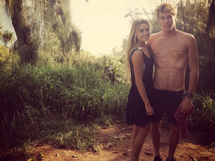 Alana Blanchard (#14) is dating fellow surfer Jack Freestone.