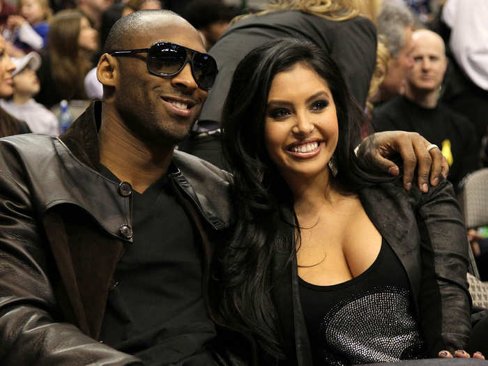 Kobe Bryant (#24) is married to former music video dancer Vanessa Bryant.