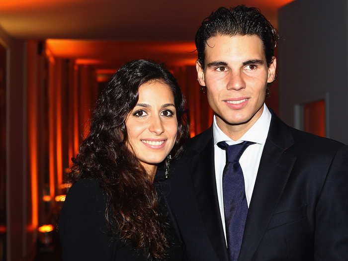 Rafael Nadal (#41) is dating long-time girlfriend Maria Francisca Perello.