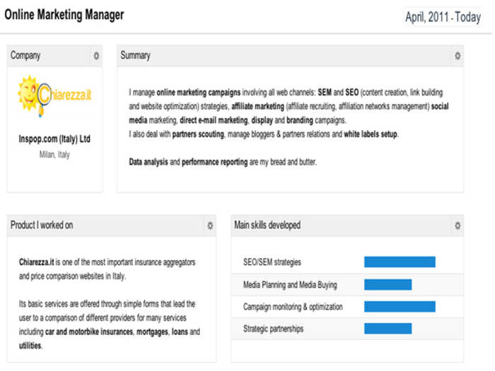 Create your own CV template.