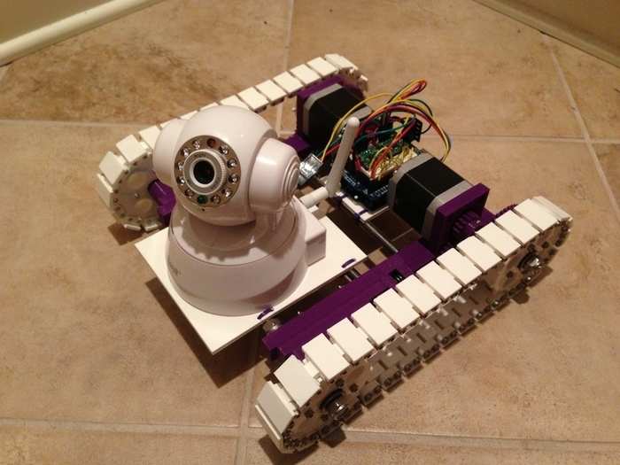 The platform for this roving Wi-Fi camera system was built on a 3D printer.