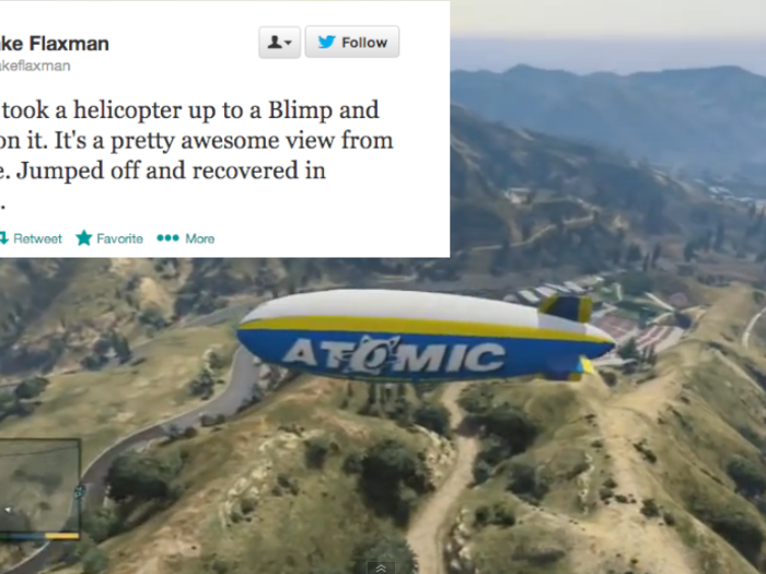 Getting to the blimp is the easy part. Getting off? Not so much.