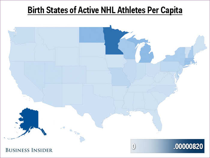 When population is considered, Alaska comes out on top, followed by Minnesota and North Dakota.