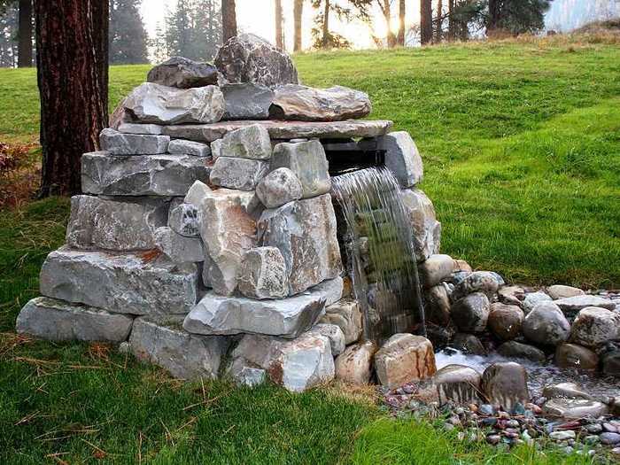 The working waterfall provides the soothing soundtrack to your stay in the Hobbit House.