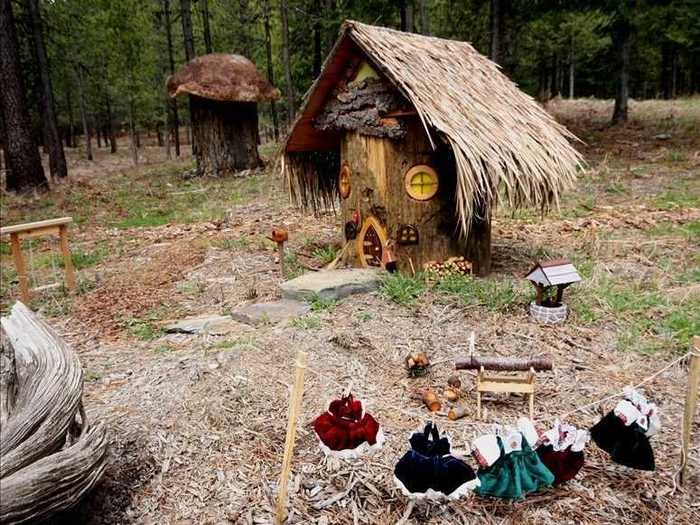 A creature has hung up its laundry to dry.