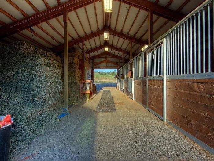 ... and why not have four horse stables with extra room for hay storage.