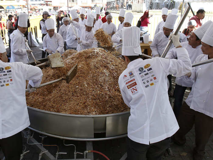 These 52 chefs set the world record in February 2013 for the world