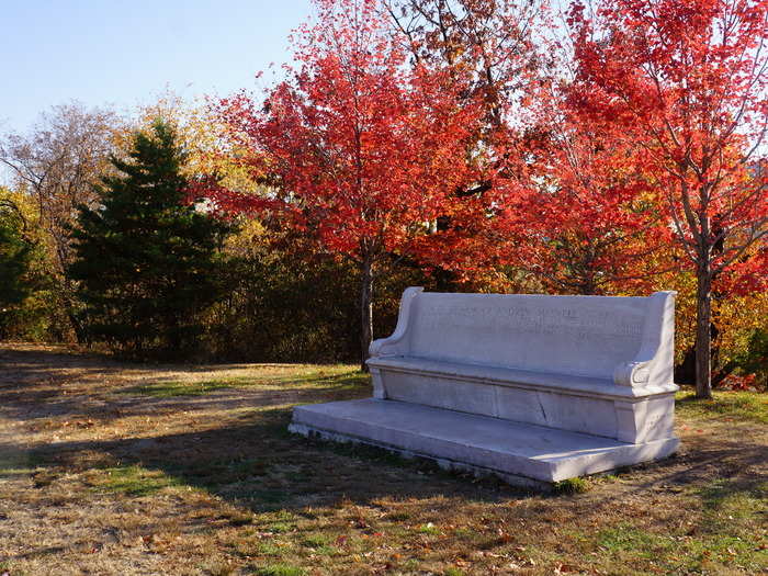 There are also hidden spots all over the park. We came across this bench dedicated to Andrew H. Green, who oversaw the park