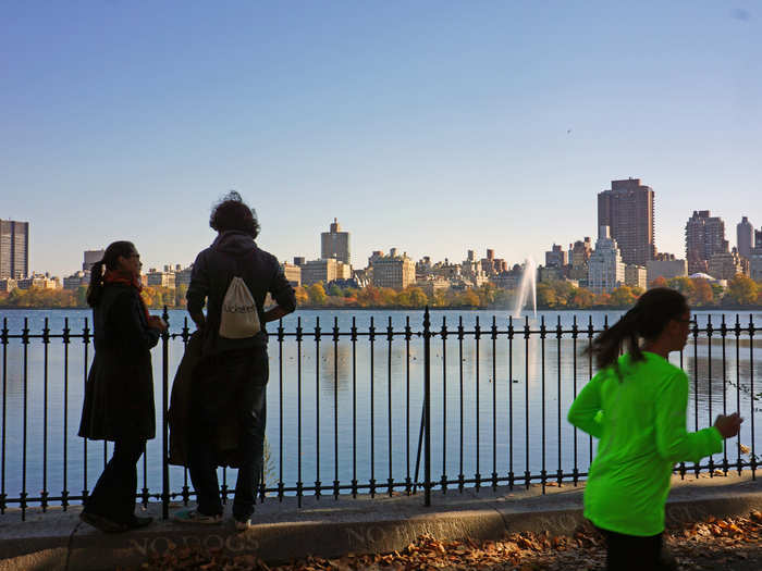 Jogging around Jacqueline Kennedy Onassis Reservoir beats any track. Or you can just stare at the skyline.