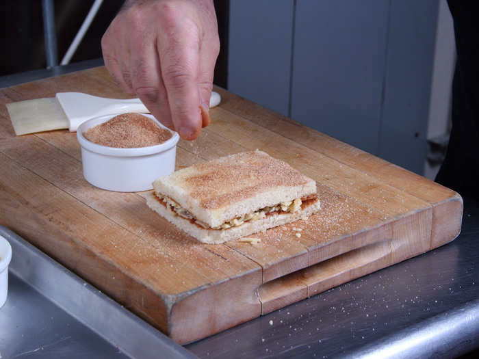 Step 5: Sprinkle with cinnamon/sugar mixture.