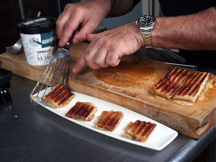 Step 7: Remove and cut in quarters and place on serving platter.