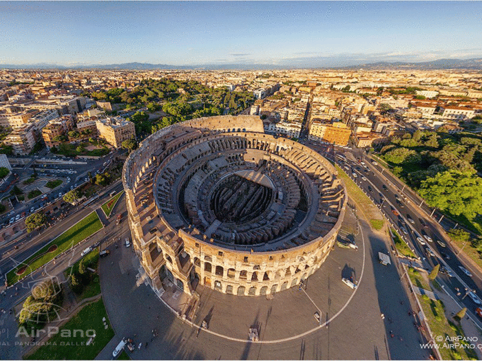 This is the Coliseum in Rome. Semonov says the goal of AirPano is to show "our planet in a manner that nobody has ever seen them before."