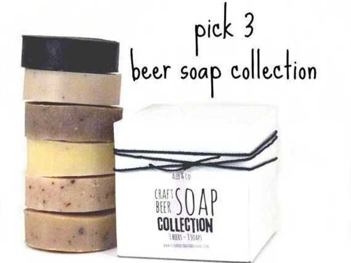 Lather up with your favorite beer-infused soap.