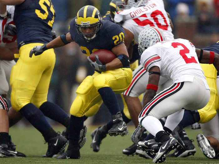 And in 2007, both teams also wore their traditional uniforms, with Michigan in blue and Ohio State in white.