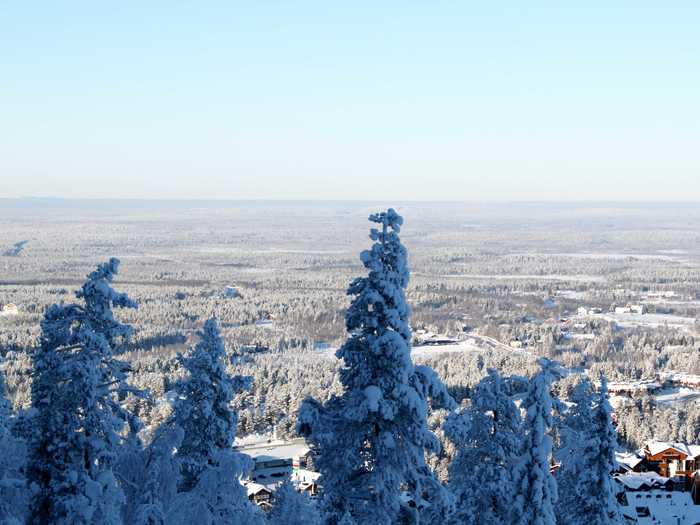 LEVI, FINLAND: With 43 trails and 26 lifts, Levi is the largest ski resort in Finland. Guests can also rent snowmobiles, go ice fishing, or take a reindeer excursion.