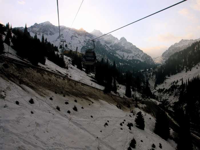 SHYMBULAK, KAZAKHSTAN: Ski runs of a variety of skill levels or try your luck going out of bounds on this mountain.