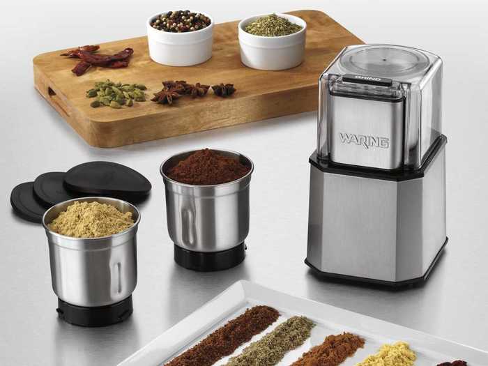 Grind fresh spices in a flash with a heavy-duty grinder.