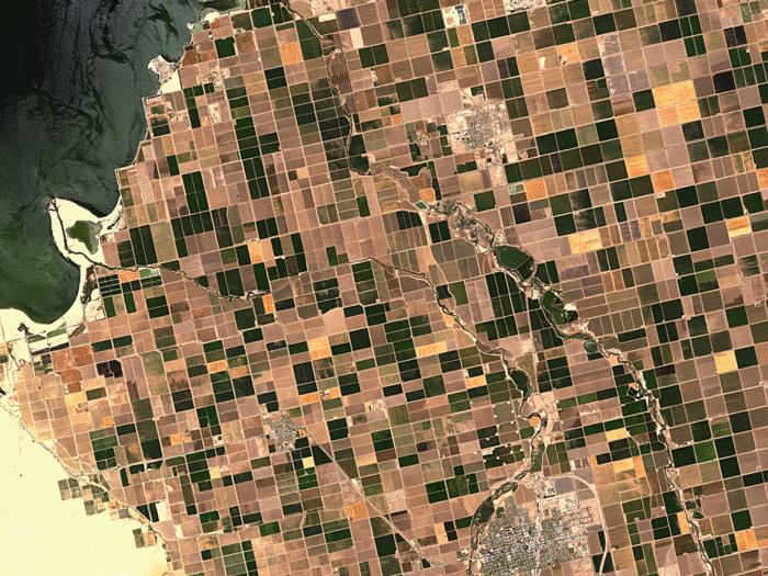 The Imperial Valley in Southern California is one of California